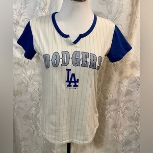 Genuine Merchandise Team Athletics White & Blue Dodgers Shirt